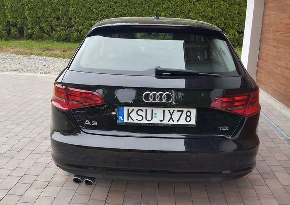 Audi A3 cena 47600 przebieg: 184000, rok produkcji 2014 z Giżycko małe 326